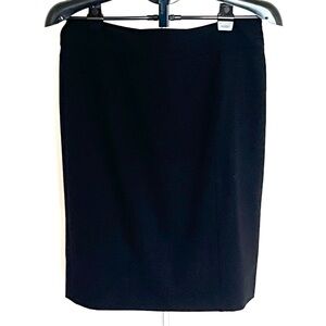 Ann Taylor Women Black Kick Pleat Classic Skirt Size 8
